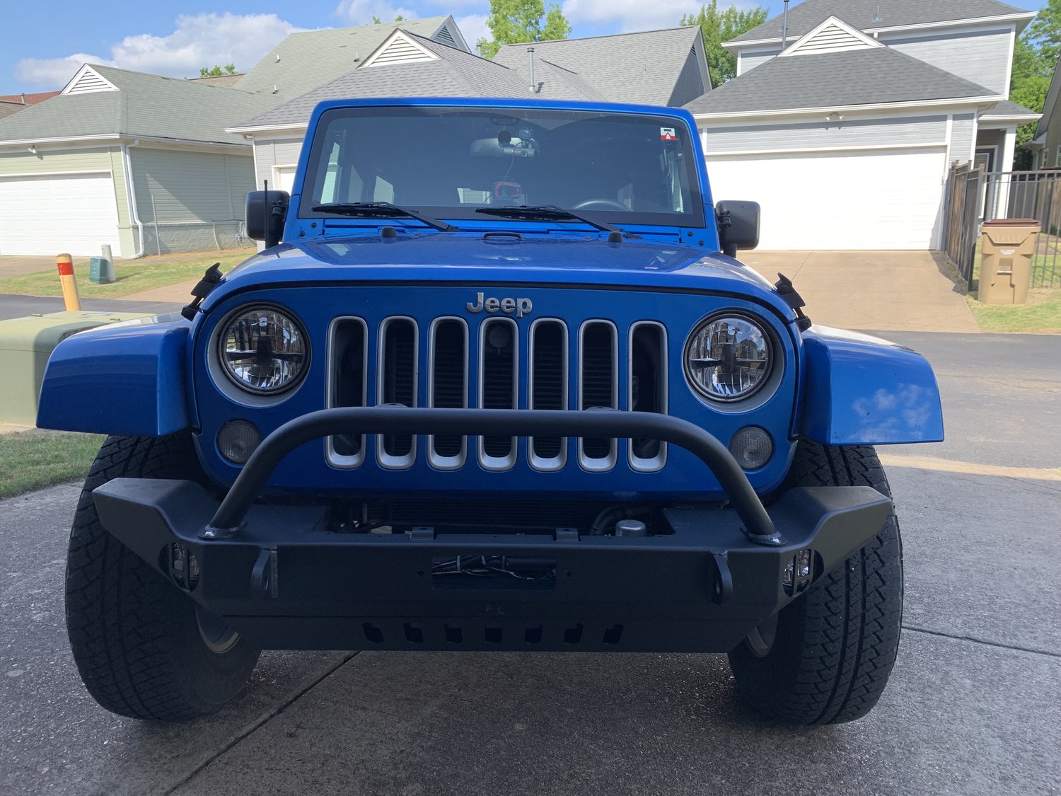 HyLine OffRoad 400100130 Front Mid Width Recessed Winch Bumper for 0718 Jeep Wrangler JK